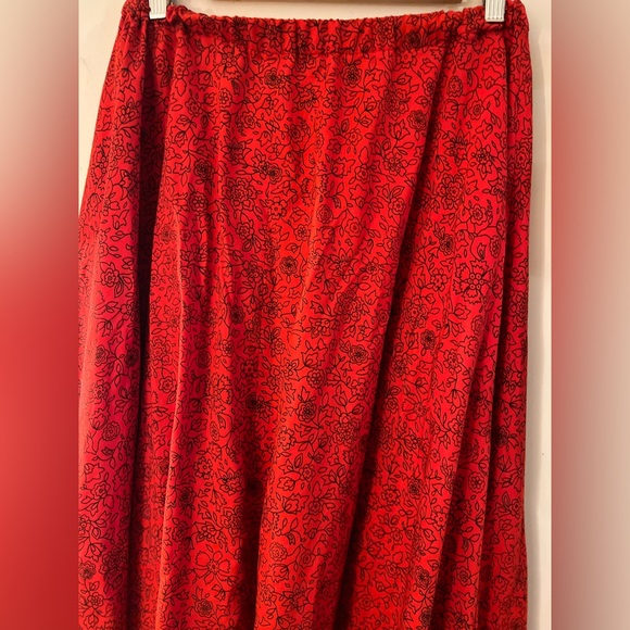 Red unbranded Button down Midi Skirt S-M - Picture 5 of 6